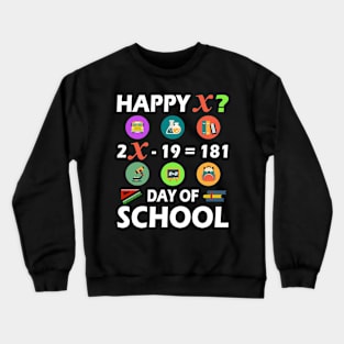 Funny Math Formula Happy 100 Days Of School Teacher Student Crewneck Sweatshirt